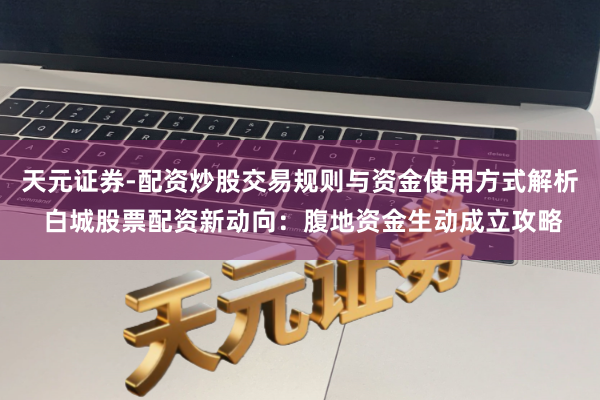 天元证券-配资炒股交易规则与资金使用方式解析 白城股票配资新动向：腹地资金生动成立攻略