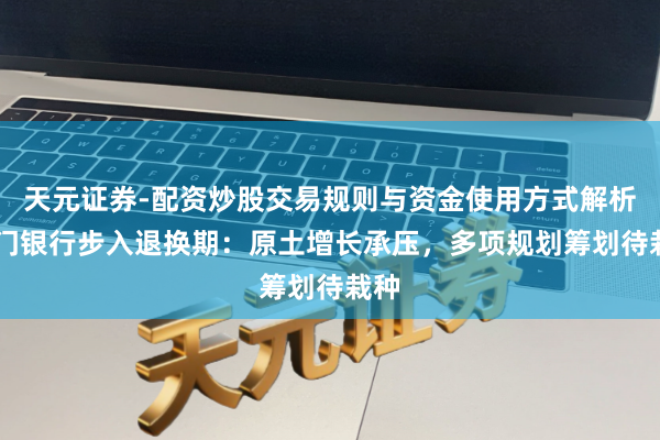 天元证券-配资炒股交易规则与资金使用方式解析 厦门银行步入退换期：原土增长承压，多项规划筹划待栽种