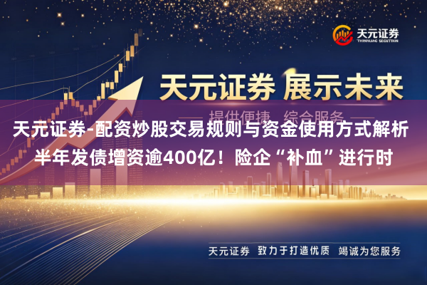 天元证券-配资炒股交易规则与资金使用方式解析 半年发债增资逾400亿！险企“补血”进行时